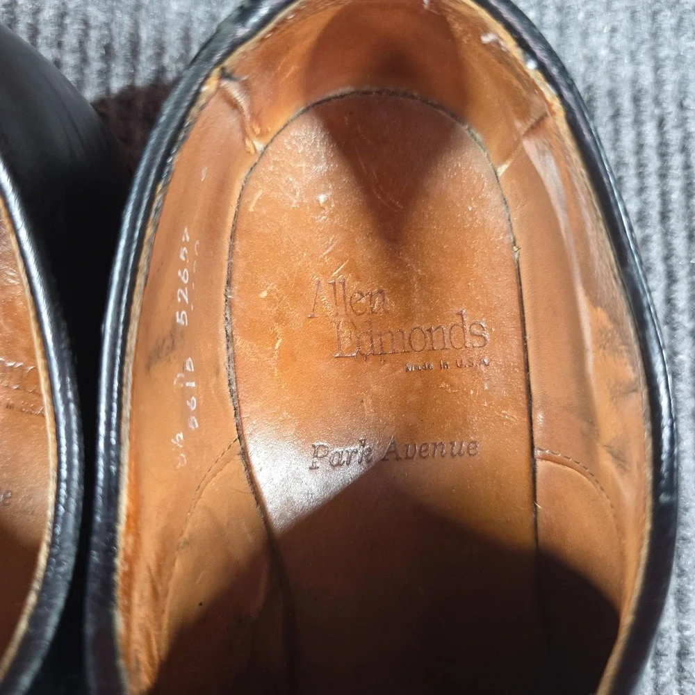 Allen Edmonds Shoes Mens Size 8.5‎ D Black Park Avenue Cap Toe Oxford Dress
